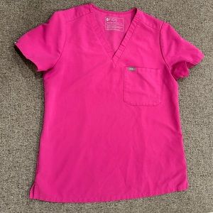 Figs orchid small one pocket scrub top